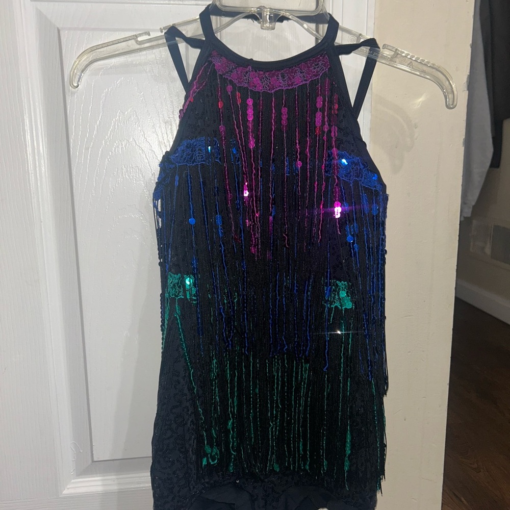 Multicolor Sequin Kids Dress